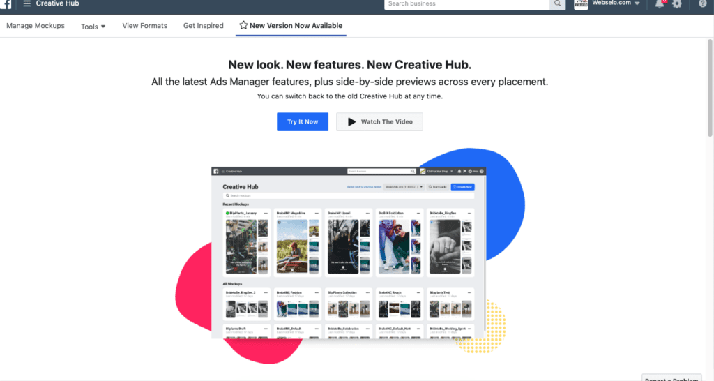 facebook creative hub new version | Webselo.com™ – Уебсайтове, онлайн магазини и дигитален маркетинг facebook creative hub new version