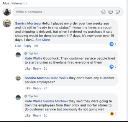 Everlane липса на комуникация с клиенти | Webselo.com™ – Уебсайтове, онлайн магазини и дигитален маркетинг everlane: не отговарят на клиентски въпроси - липса на комуникация