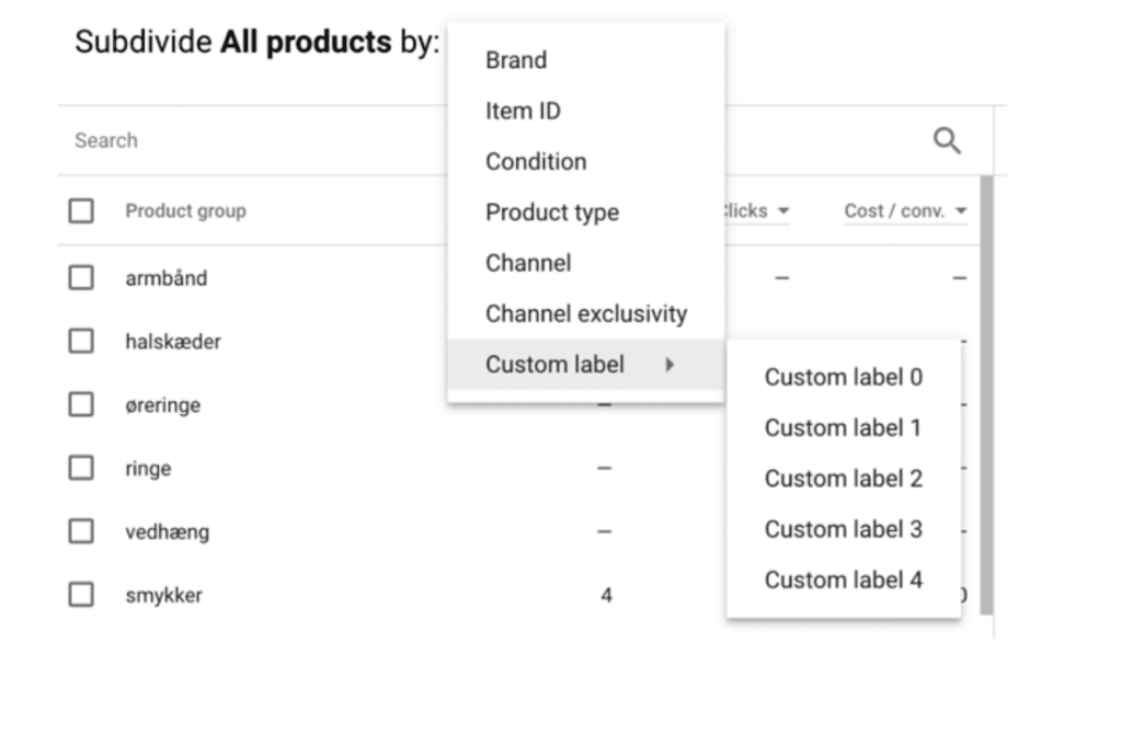 категоризиране на custom labels | Webselo.com™ – Уебсайтове, онлайн магазини и дигитален маркетинг създаване на custom labels - настройка и категоризиране