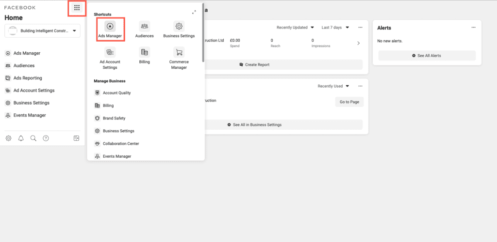 ads manager, business manager facebook | Webselo.com™ – Уебсайтове, онлайн магазини и дигитален маркетинг отваряне на адс мениджъра във facebook
