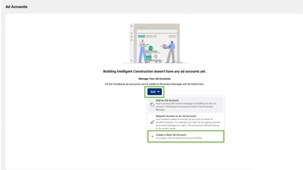 new facebook ad account, нов рекламен акаунт във фейсбук | Webselo.com™ – Уебсайтове, онлайн магазини и дигитален маркетинг създаване на рекламен акаунт през бизнес мениджъра на фейсбук