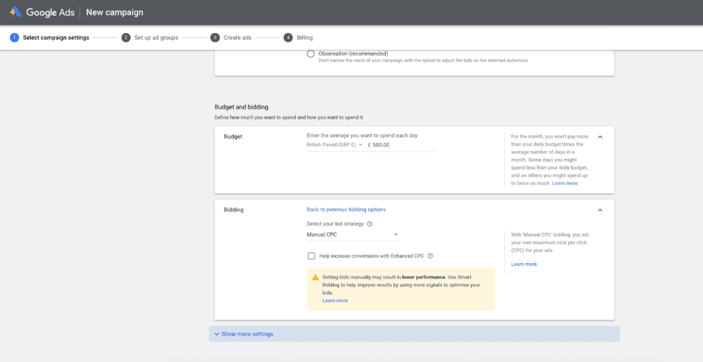 задаване на настройки на ниво кампания в google ads | Webselo.com™ – Уебсайтове, онлайн магазини и дигитален маркетинг campaign settings google ads