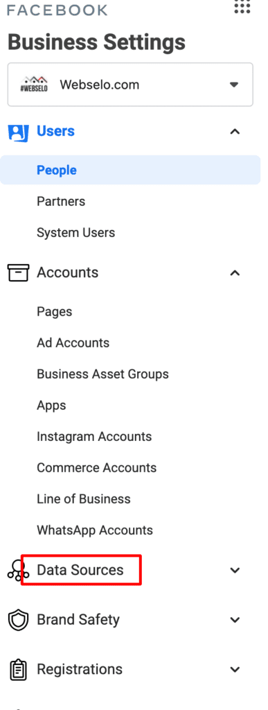 business settings - data sources - pixel - assign partner | Webselo.com™ – Уебсайтове, онлайн магазини и дигитален маркетинг от къде се предоставя достъп до фейсбук пиксел