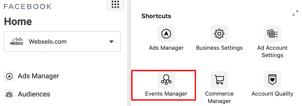 events manager - facebook ads account | Webselo.com™ – Уебсайтове, онлайн магазини и дигитален маркетинг управление на събития във фейсбук рекламен акаунт