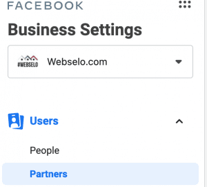 партньори във фейсбук бизнес мениджър | Webselo.com™ – Уебсайтове, онлайн магазини и дигитален маркетинг facebook business manager - settings - partners