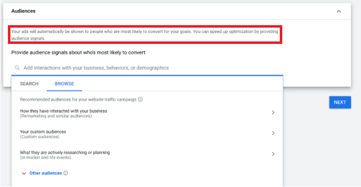Audiences-Settings | Webselo.com™ – Уебсайтове, онлайн магазини и дигитален маркетинг