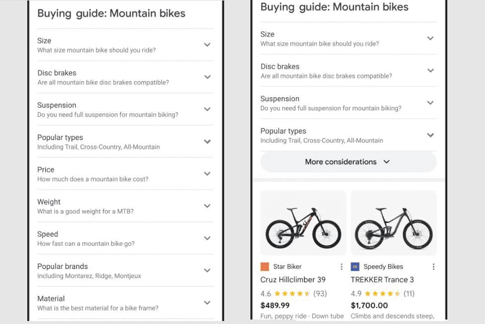 Ръководството за купуване в сърч | Webselo.com™ – Уебсайтове, онлайн магазини и дигитален маркетинг Пример за ръководство за купуване от гугъл