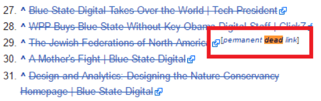 Wikipedia permament dead link by webselo