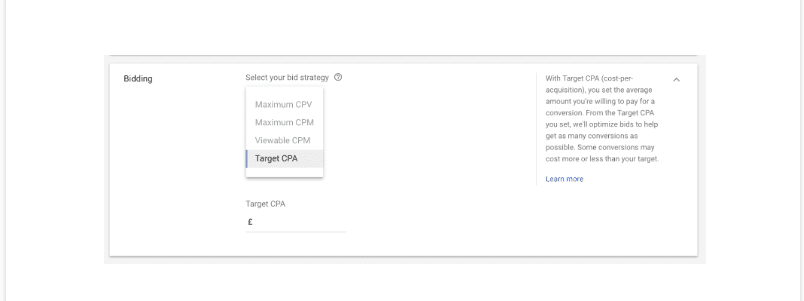 target cpa google ads