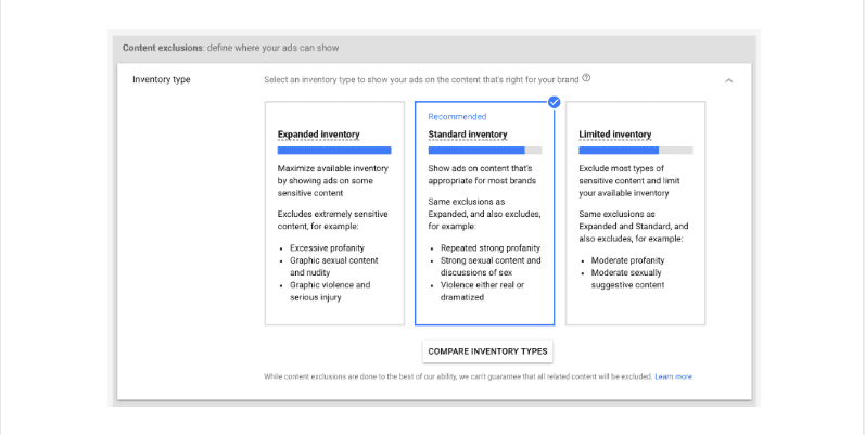 инвентар google ads