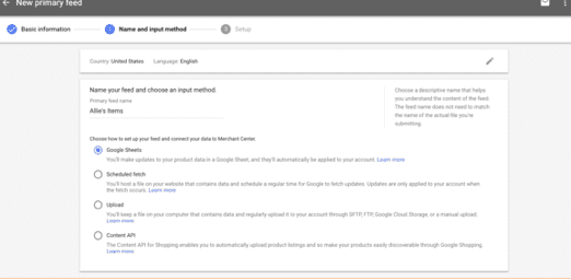 google shopping - наименуване на кампанията