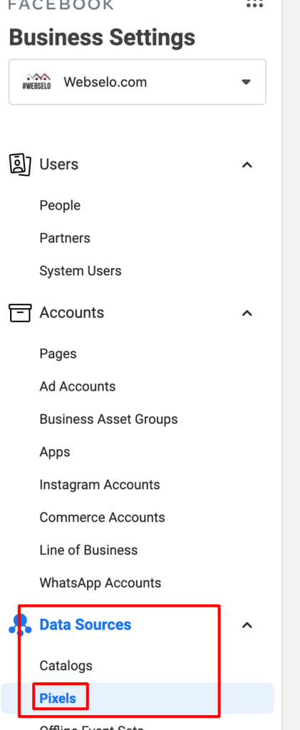 facebook business settings