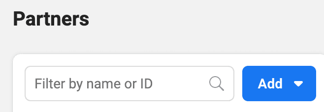добавяне на партньори във фейсбук бизнес мениджър