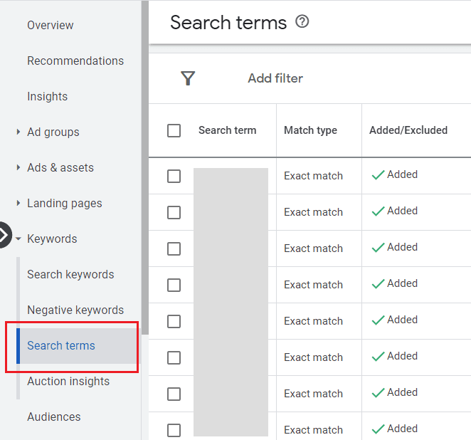 Заявки през search term report в Google Ads
